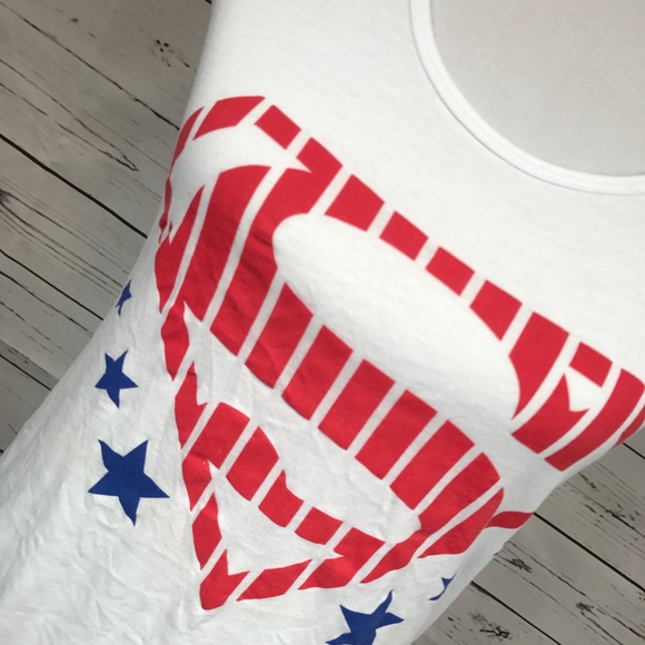 Superman America Red White Blue Tank Top size M - Picture 2 of 5